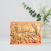 Het hart van de kudde: Elephant Family Portrait Briefkaart (Staand voorkant)
