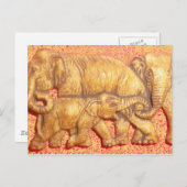 Het hart van de kudde: Elephant Family Portrait Briefkaart (Voorkant / Achterkant)