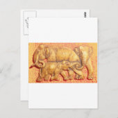 Het hart van de kudde: Elephant Family Portrait Briefkaart (Voorkant / Achterkant)