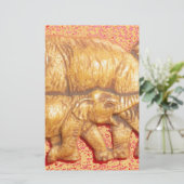 Het hart van de kudde: Elephant Family Portrait Briefpapier (Staand voorkant)