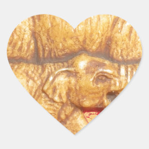 Het hart van de kudde: Elephant Family Portrait Hart Sticker