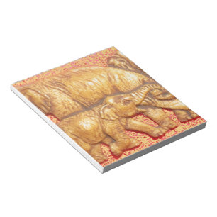 Het hart van de kudde: Elephant Family Portrait Notitieblok