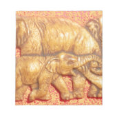 Het hart van de kudde: Elephant Family Portrait Notitieblok (Voorkant)