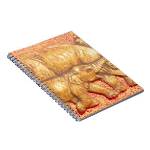 Het hart van de kudde: Elephant Family Portrait Notitieboek