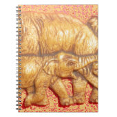 Het hart van de kudde: Elephant Family Portrait Notitieboek (Voorkant)