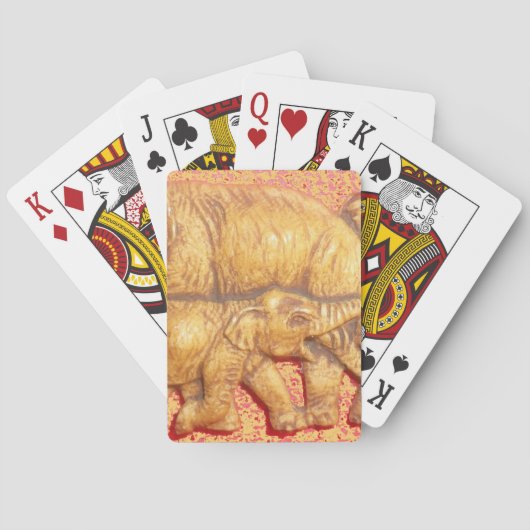 Het hart van de kudde: Elephant Family Portrait Speelkaarten (Achterkant)