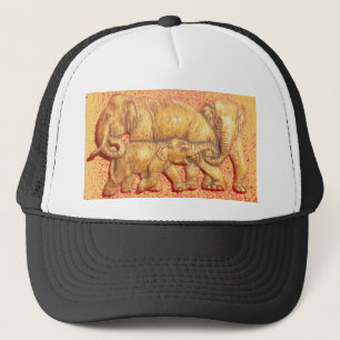 Het hart van de kudde: Elephant Family Portrait Trucker Pet