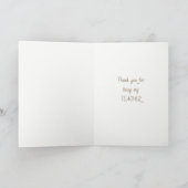 Het Hart van de leraar dankt u Bedankkaart (Binnen)