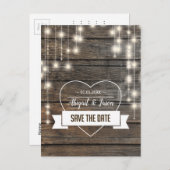 Het hart van de liefde Koord van lichten sparen de Aankondigingskaart (Voorkant / Achterkant)