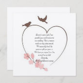 "Het hart van de liefdesvogel" bruiloft Hartelijk Bedankkaart (Voorkant / Achterkant)