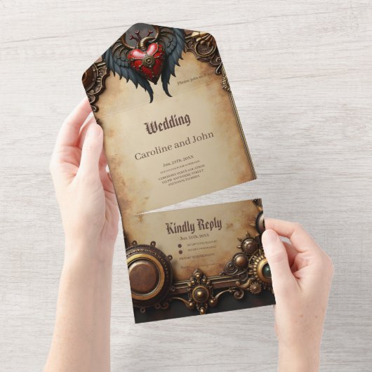 Het hart van de mechanica, all in one uitnodiging (Afscheurbaar)