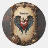 Het hart van de mechanica, ronde sticker (Voorkant)