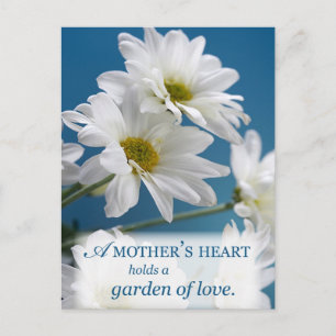 Het hart van de moeder houdt een tuin van de liefd briefkaart