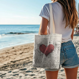 Het hart van de muziek Grunge Art Crossbody Tas