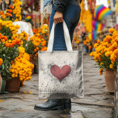 Het hart van de muziek Grunge Art Crossbody Tas