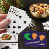 Het hart van de natuur Groene en bruine bladeren Pokerkaarten (Insitu)