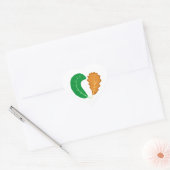 Het hart van de natuur Groene en bruine bladeren Sticker (Envelop)