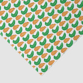 Het hart van de natuur Groene en bruine bladeren Tissuepapier (Detail)