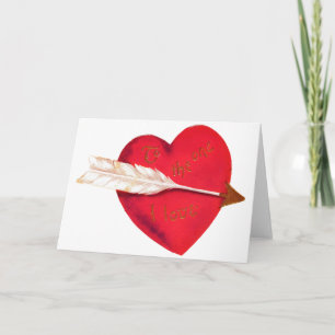 Het hart van de ouderwetse Valentijnse Feestdagen Kaart