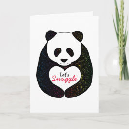 Het Hart van de Panda van de regenboog nestelen Feestdagen Kaart