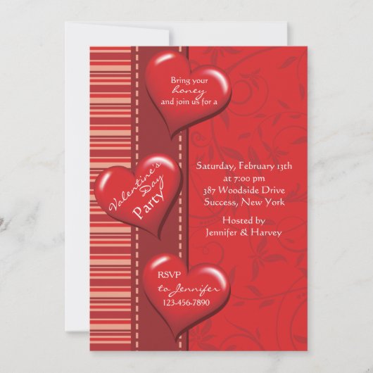 Het hart van de partij bij de mijne Valentijnsdag Kaart (Voorkant)