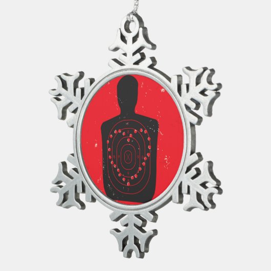 Het Hart van de Praktijk van het doel Tin Sneeuwvlok Ornament (Rechts)