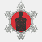 Het Hart van de Praktijk van het doel Tin Sneeuwvlok Ornament (Voorkant)