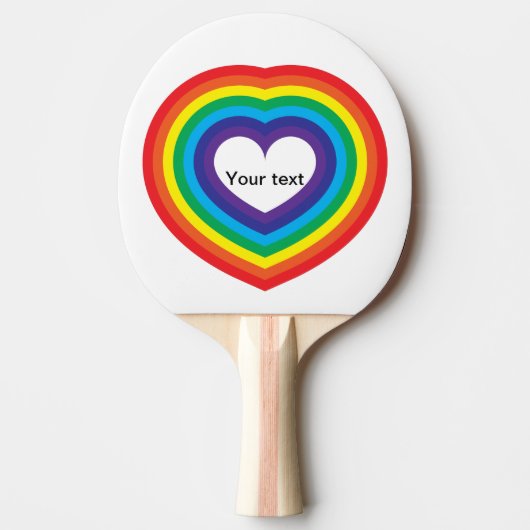 Het hart van de regenboog tafeltennisbatje (Voorkant)