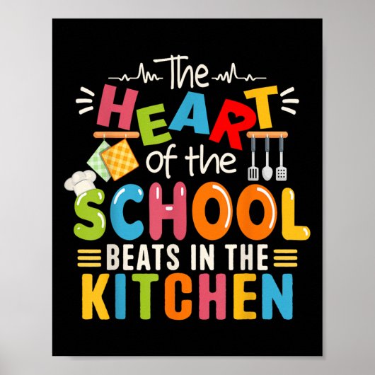 Het hart van de school klopt in de keuken lunch poster (Voorkant)