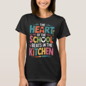 Het hart van de school klopt in de keuken lunch t-shirt (Voorkant)