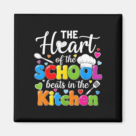 Het hart van de school klopt in de keuken terug magneet (Voorkant)