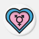 Het hart van de Trans Pride Magnet (Voorkant)
