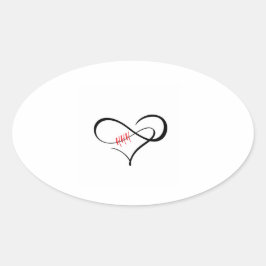 Het hart van de Triple H Infinity Ovale Sticker