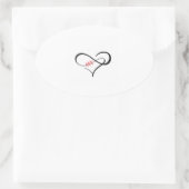 Het hart van de Triple H Infinity Ovale Sticker (Tas)