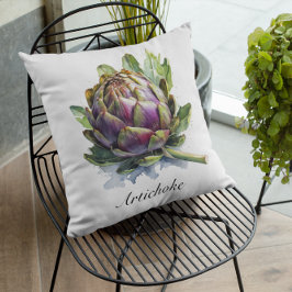Het hart van de tuin: artisjok in Waterverf Buitenkussen