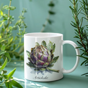 Het hart van de tuin: artisjok in Waterverf Mok