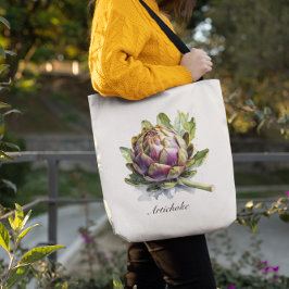 Het hart van de tuin: artisjok in Waterverf Tote Bag
