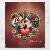 Het hart van de verborgen wildernis, wijn etiket (Enkel label)