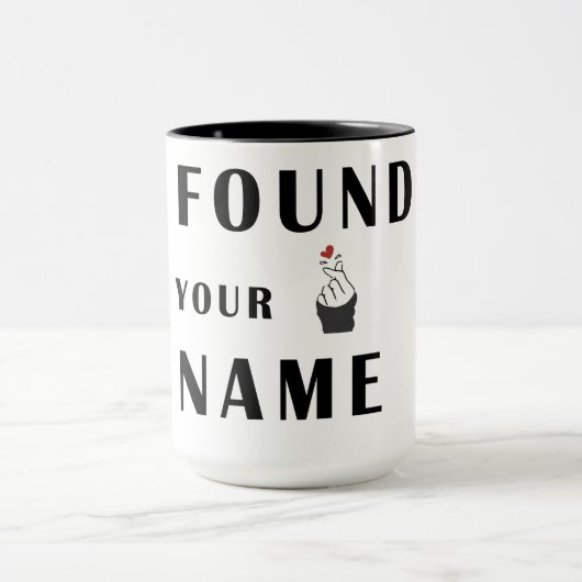 Het hart van de vinger mok (Midden)