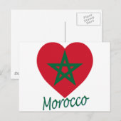 Het Hart van de Vlag van Marokko Briefkaart (Voorkant / Achterkant)