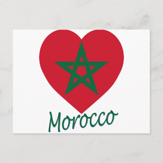 Het Hart van de Vlag van Marokko Briefkaart (Voorkant)