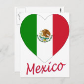 Het Hart van de Vlag van Mexico Briefkaart (Voorkant / Achterkant)