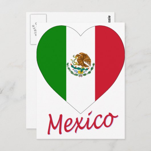 Het Hart van de Vlag van Mexico Briefkaart (Voorkant / Achterkant)