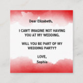 Het hart van de waterverf zal je zijn mijn bruidsm informatiekaartje (Achterkant)