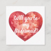 Het hart van de waterverf zal je zijn mijn bruidsm informatiekaartje (Voorkant)