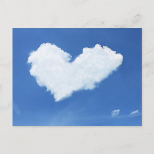 Het hart van de wolken in de lucht briefkaart (Voorkant)