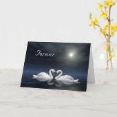 Het hart van de zwaan kaart (Gele Bloem)