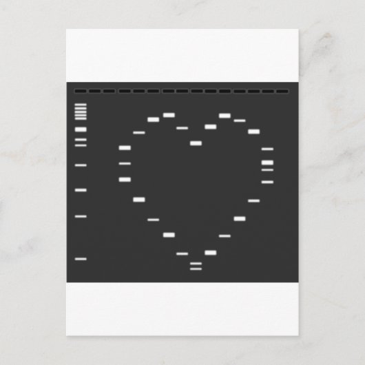 Het hart van DNA op agarose gel Briefkaart (Voorkant)