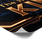 Het hart van een King Poster - Glowing Cyber Lion (Hoek)