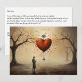 Het hart van een man: Schrijf je brief - Valentijn Feestdagenkaart (Voorkant / Achterkant)